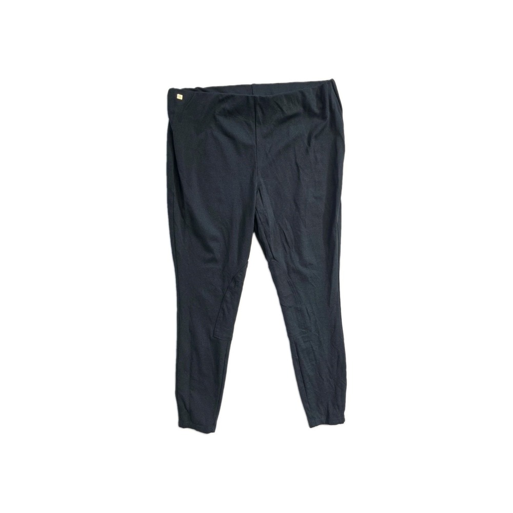 Lauren Ralph Lauren Women's 1X Black  Viscose Pull On Pants Stretch Waist